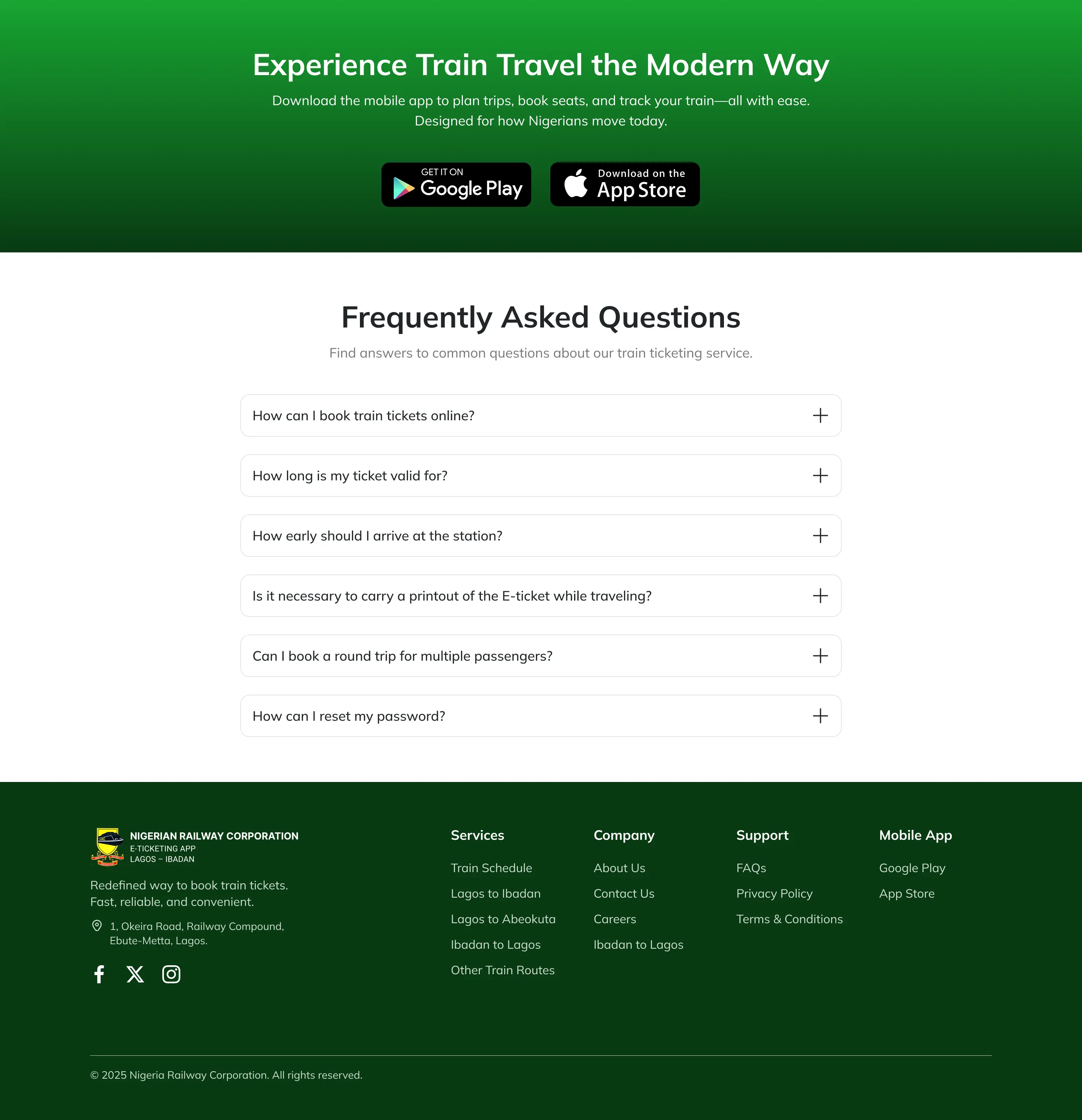 Footer section of the redesigned NRC Landing page